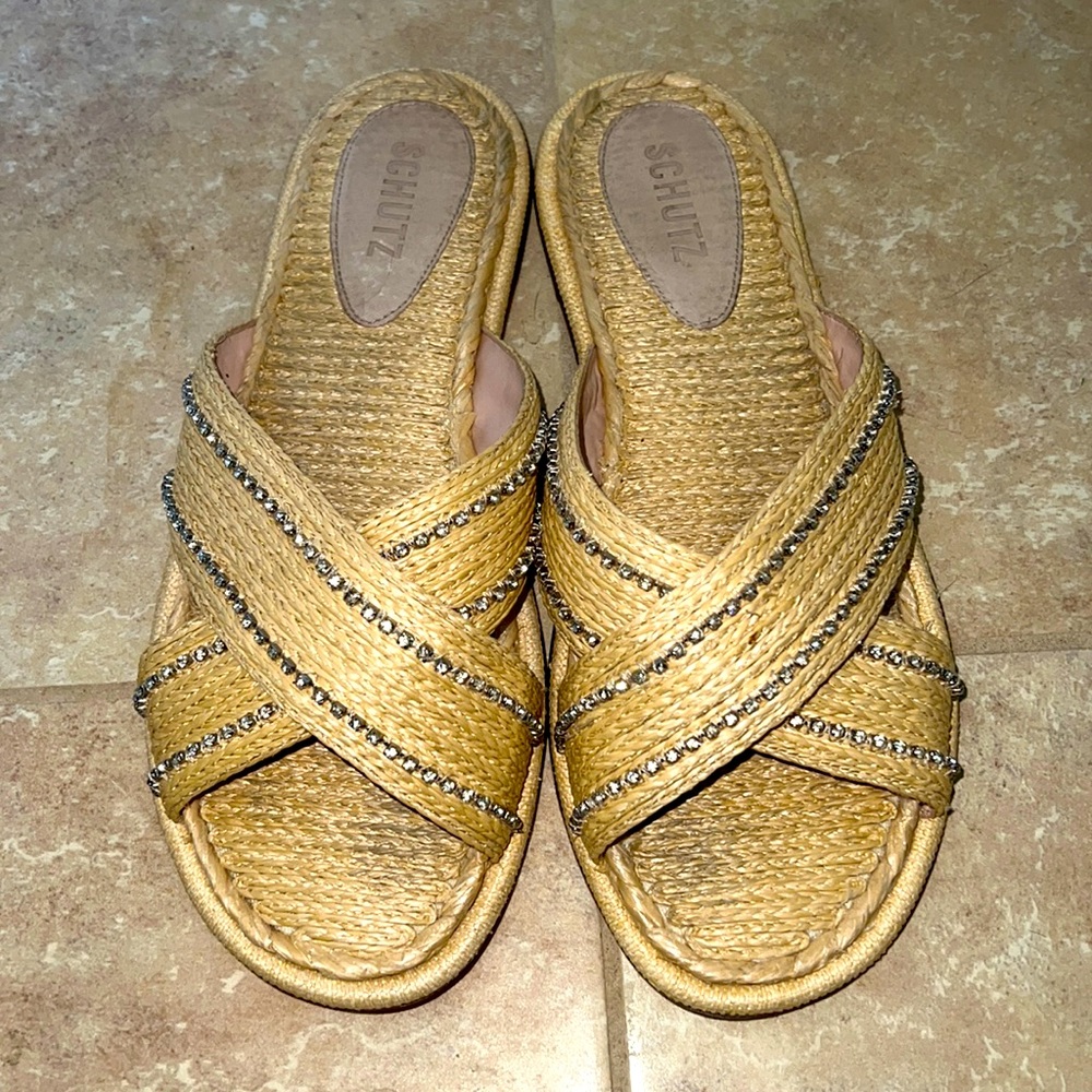 SCHUTZ espadrille slides